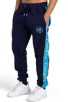 Navy and blue unisex men's women's cotton joggers slim fit cotton 