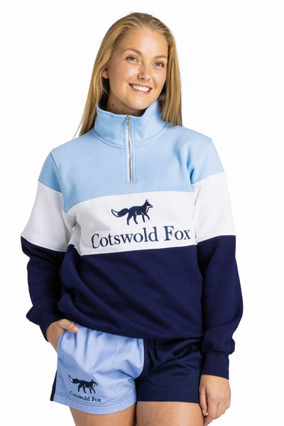 Cirencester Quarter Zip | Cornflower