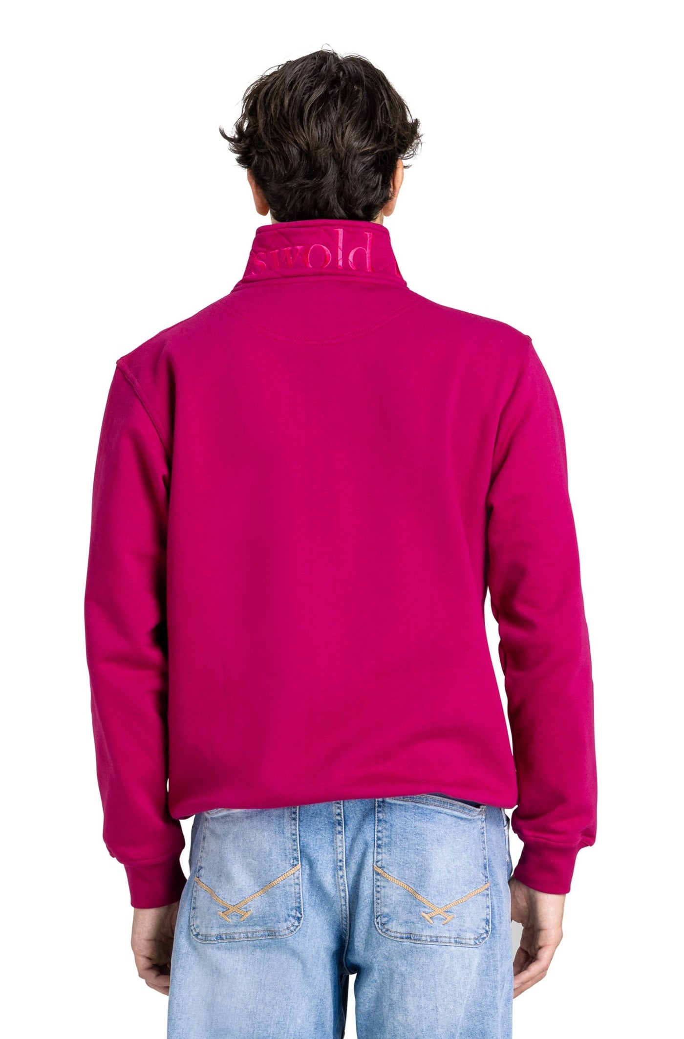 Tetbury Quarter Zip | Raspberry