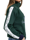 racing green and white quarter zip men's and women's quarter zip fleece jumper