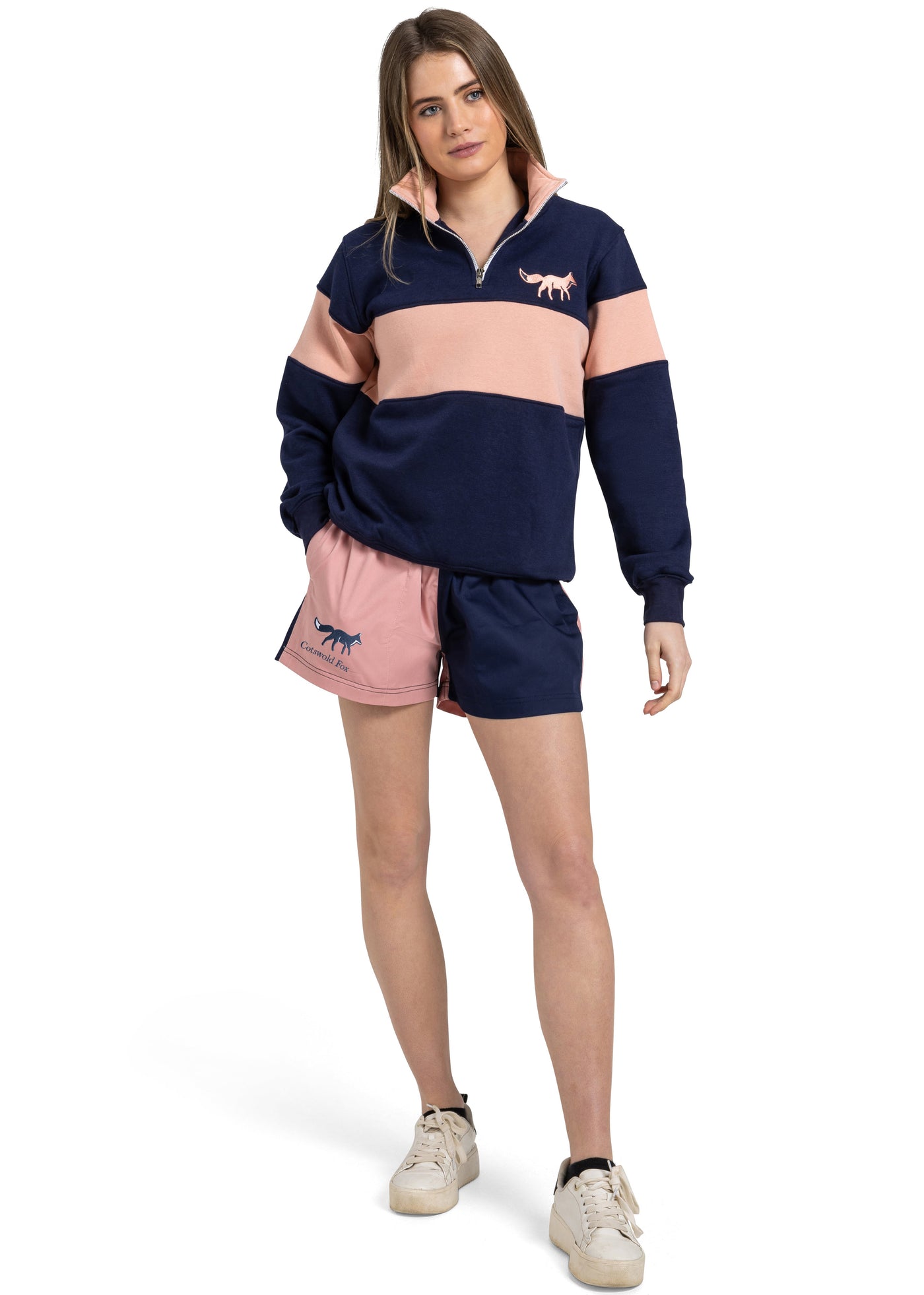 Unisex Harlequin Shorts | Pink & Navy