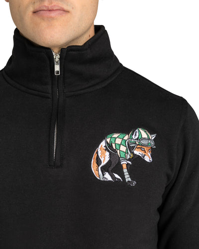 Sample: Fox Quarter Zip - Black. Small