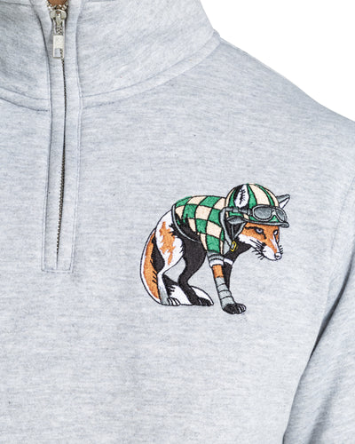 Sample: Fox Quarter Zip - Grey. Small
