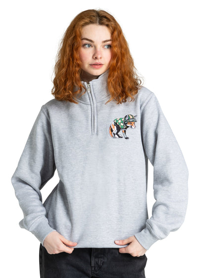Sample: Fox Quarter Zip - Grey. Small