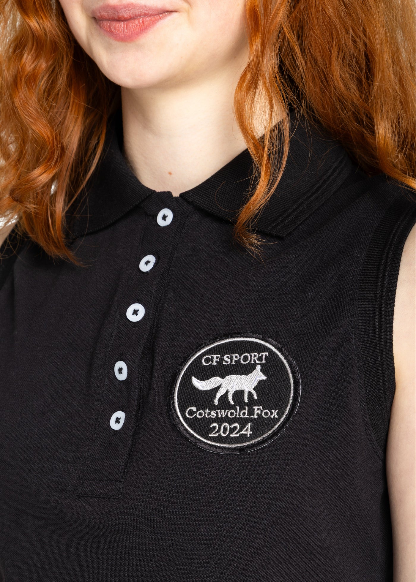 Sleeveless Polo Shirt | Black