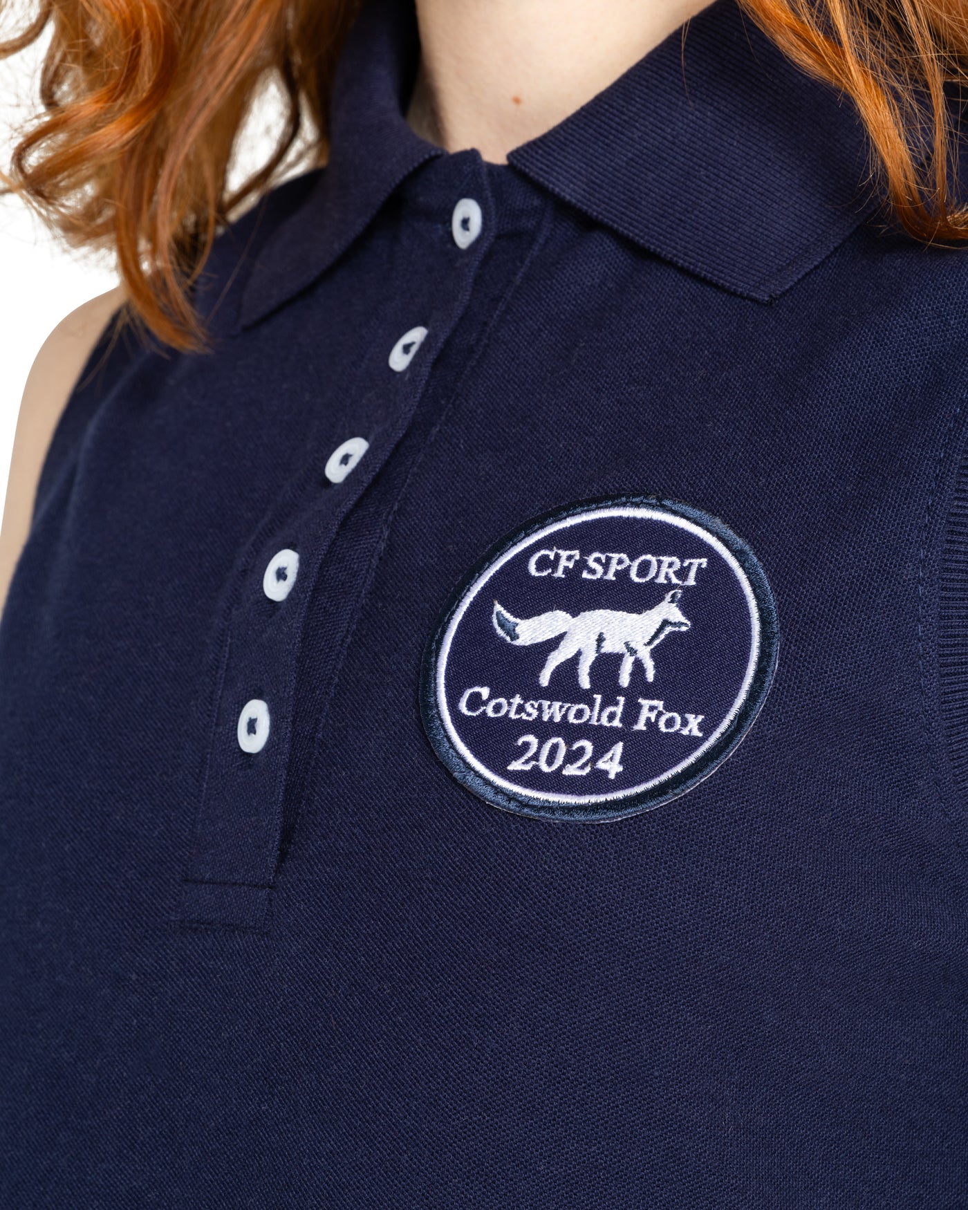 Sleeveless Polo Shirt | Navy