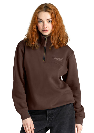 Tetbury Unisex Quarter Zip | Chocolate