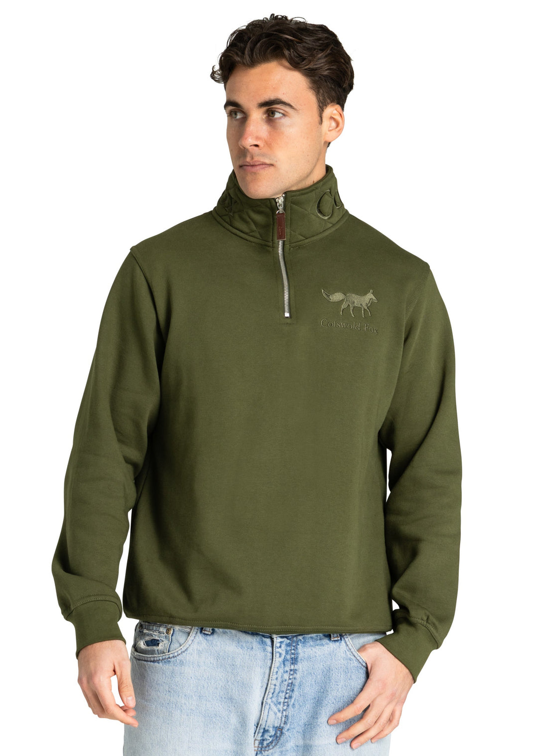 Tetbury Quarter Zip | Basil Green | Cotswold Fox – Cotswold Fox