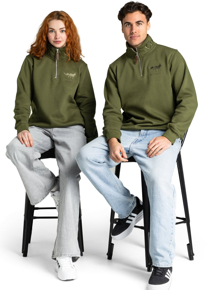 Tetbury Quarter Zip | Basil Green | Cotswold Fox – Cotswold Fox