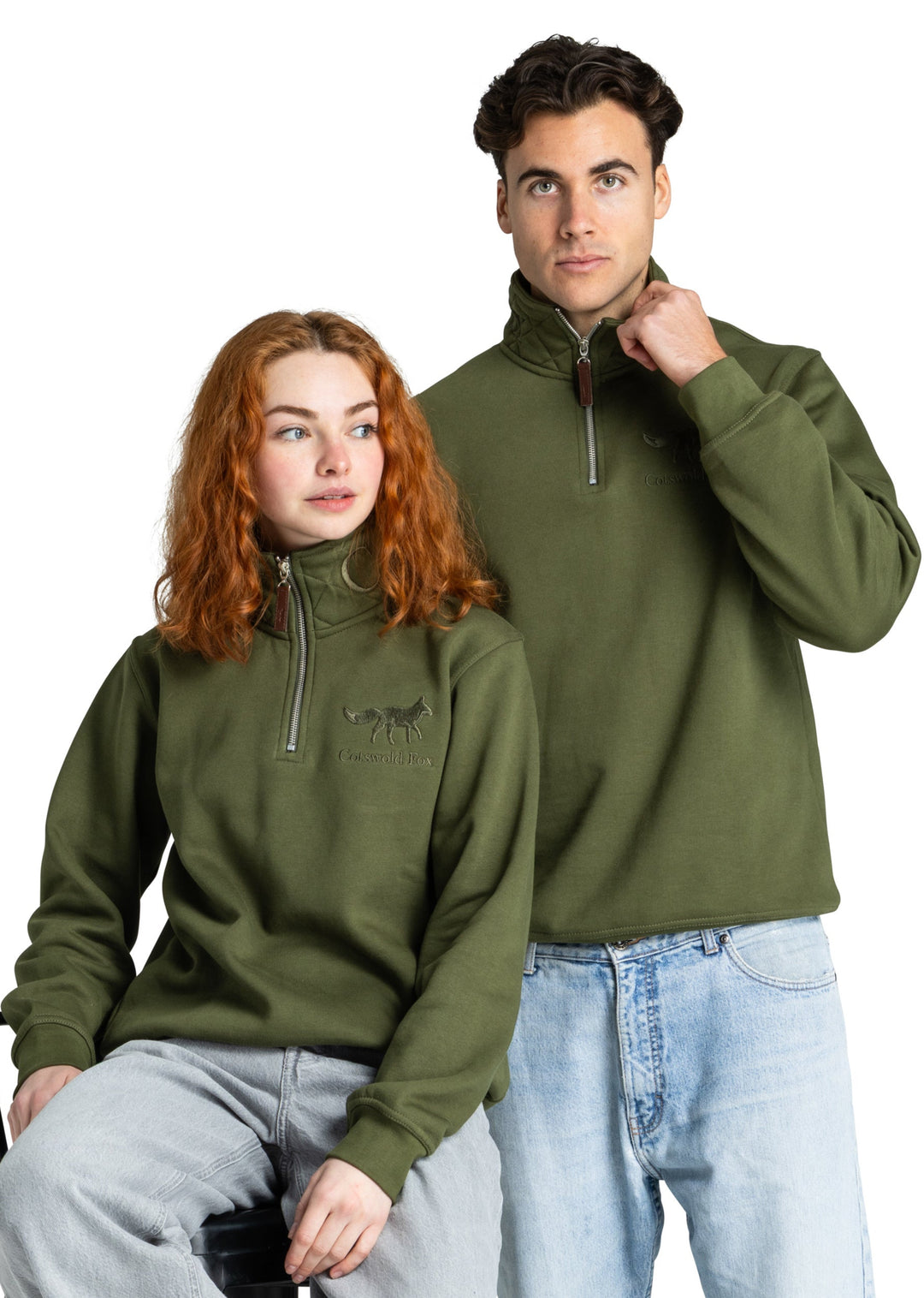 Tetbury Quarter Zip | Basil Green | Cotswold Fox – Cotswold Fox