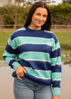 Bourton Stripe Jumper | Mint & Blue
