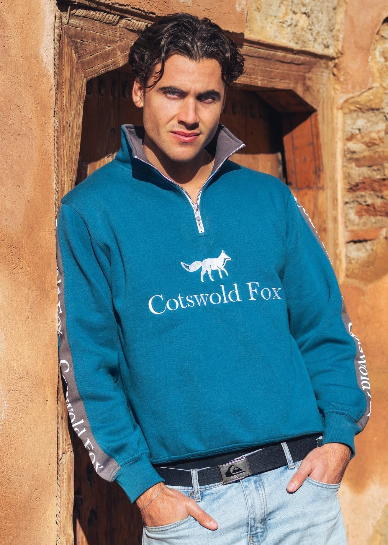 Cheltenham Quarter Zip | Petrol Blue