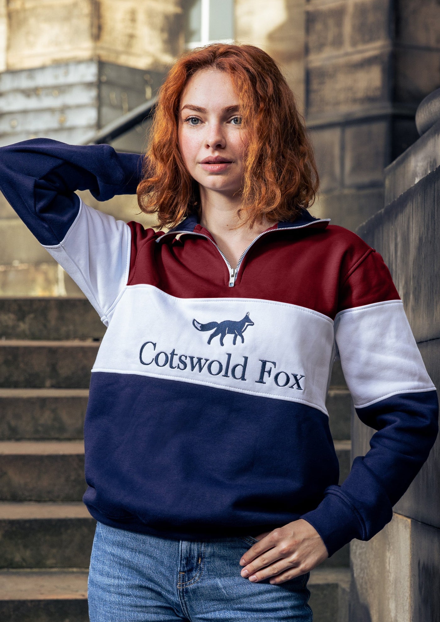 Cirencester Unisex Quarter Zip | Burgundy