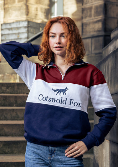 Cirencester Unisex Quarter Zip | Burgundy