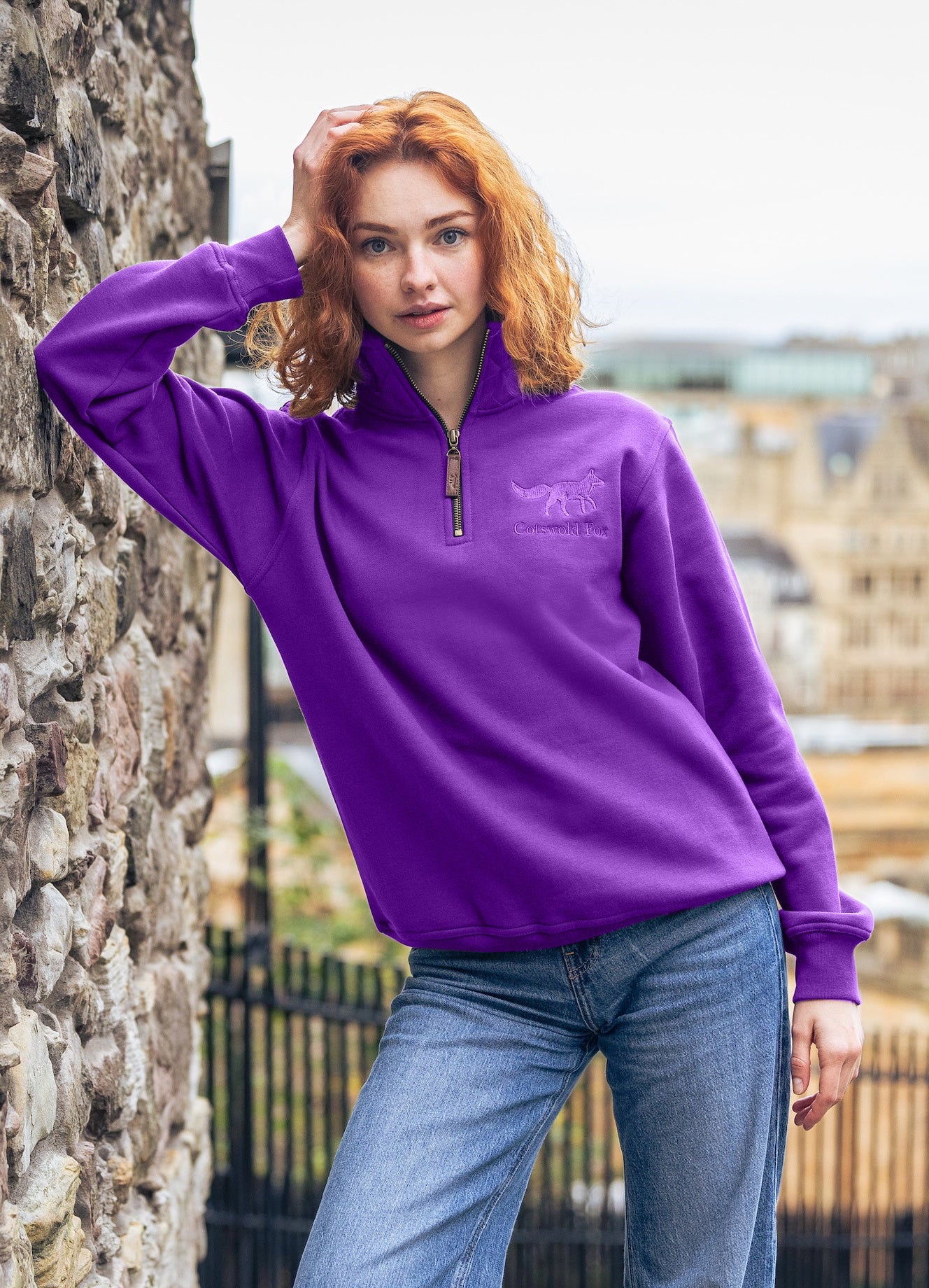 Tetbury Unisex Quarter Zip | Plum