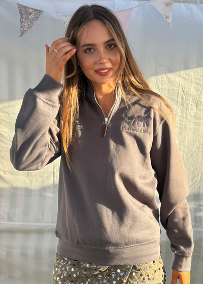 Tetbury Unisex Quarter Zip | Graphite