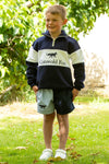 premium quality navy and blue children's harlequin shorts