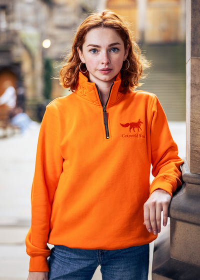 Tetbury Quarter Zip | Pale Orange