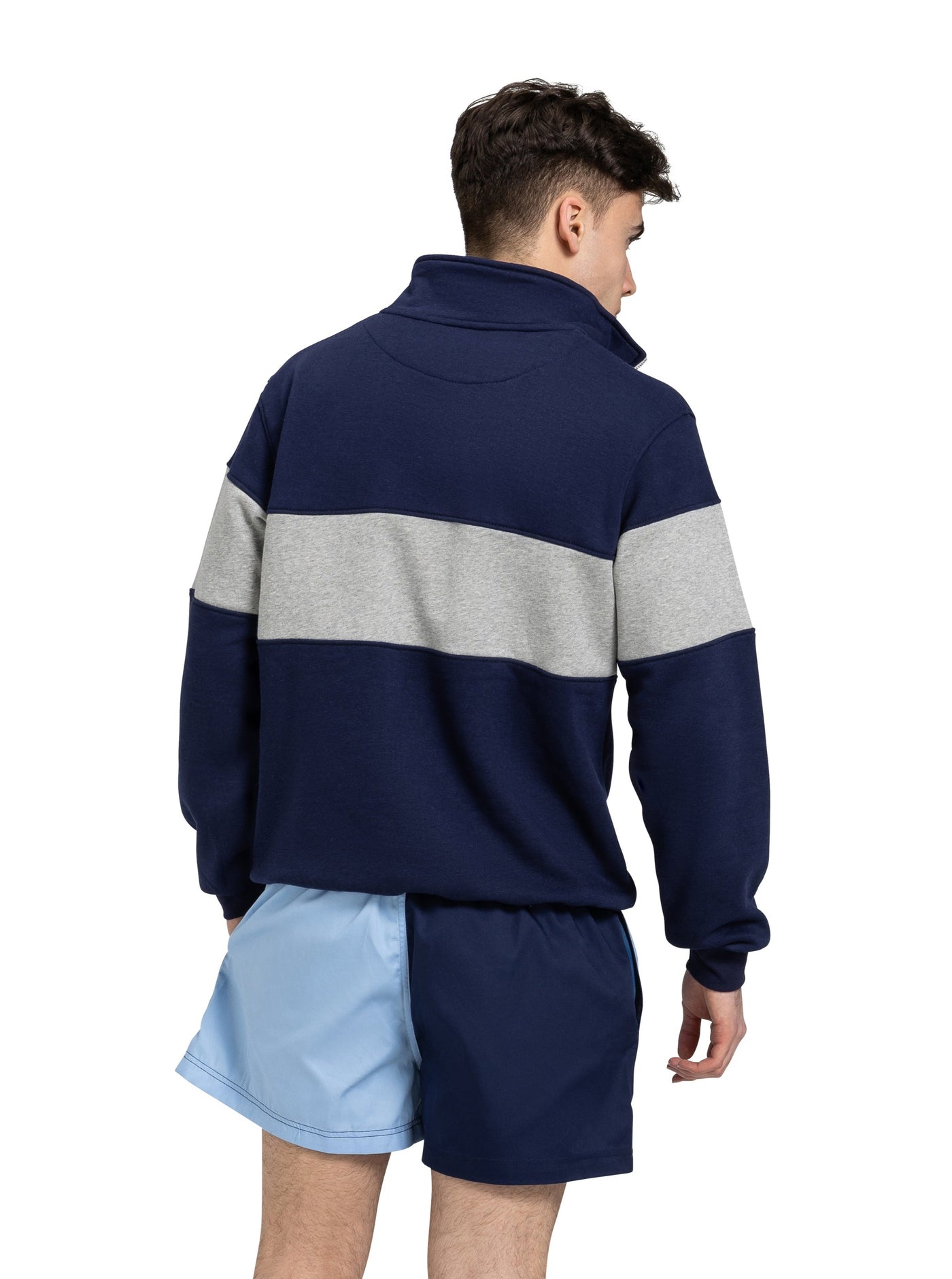 Unisex Harlequin Shorts - Blue and Navy