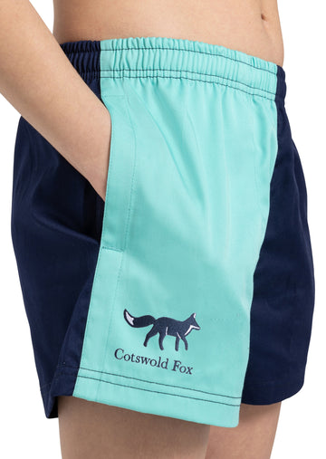 Unisex Harlequin Shorts | Mint & Navy