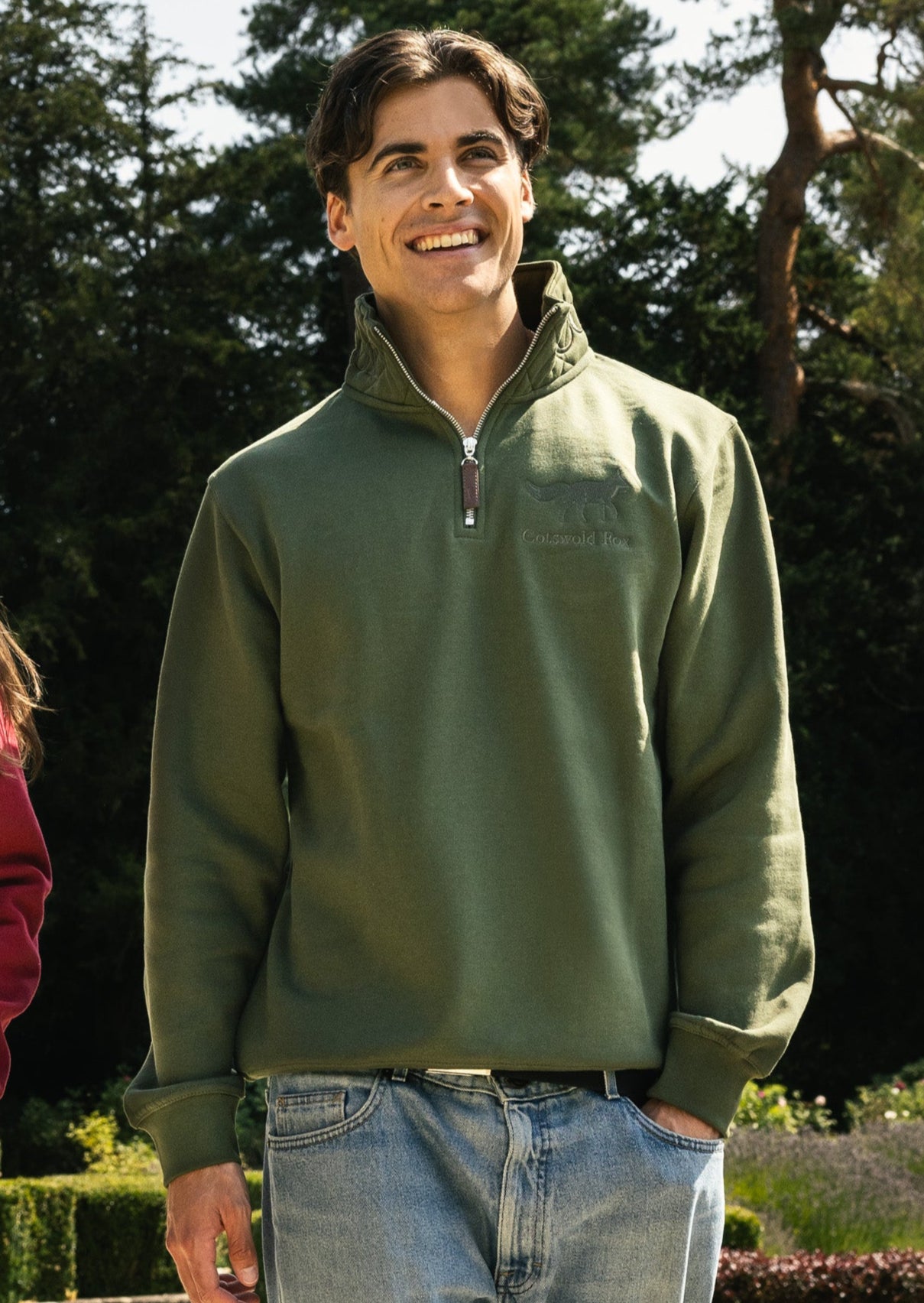 Tetbury Unisex Quarter Zip | Basil