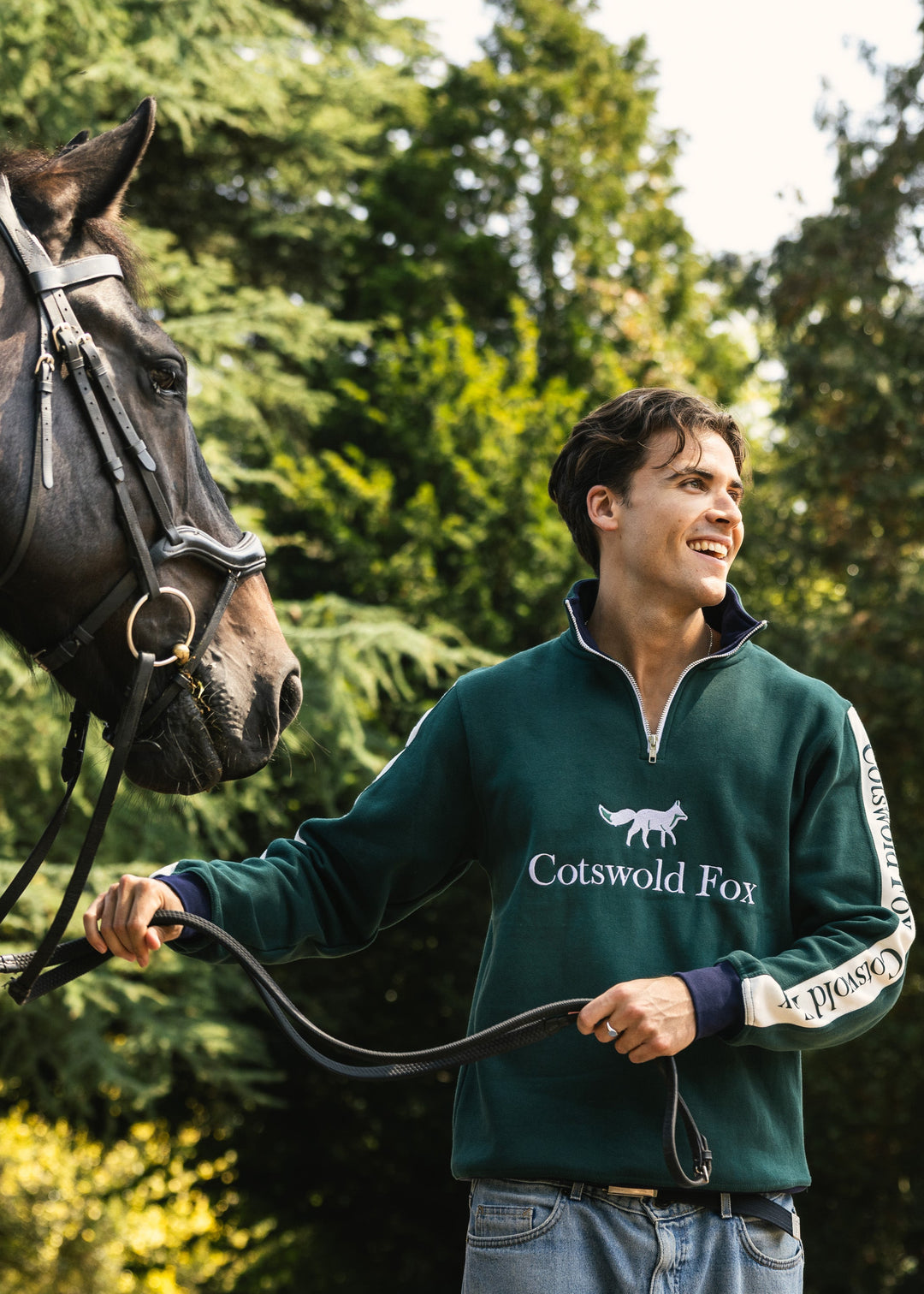 Cheltenham Quarter Zip | Green – Cotswold Fox Clothing