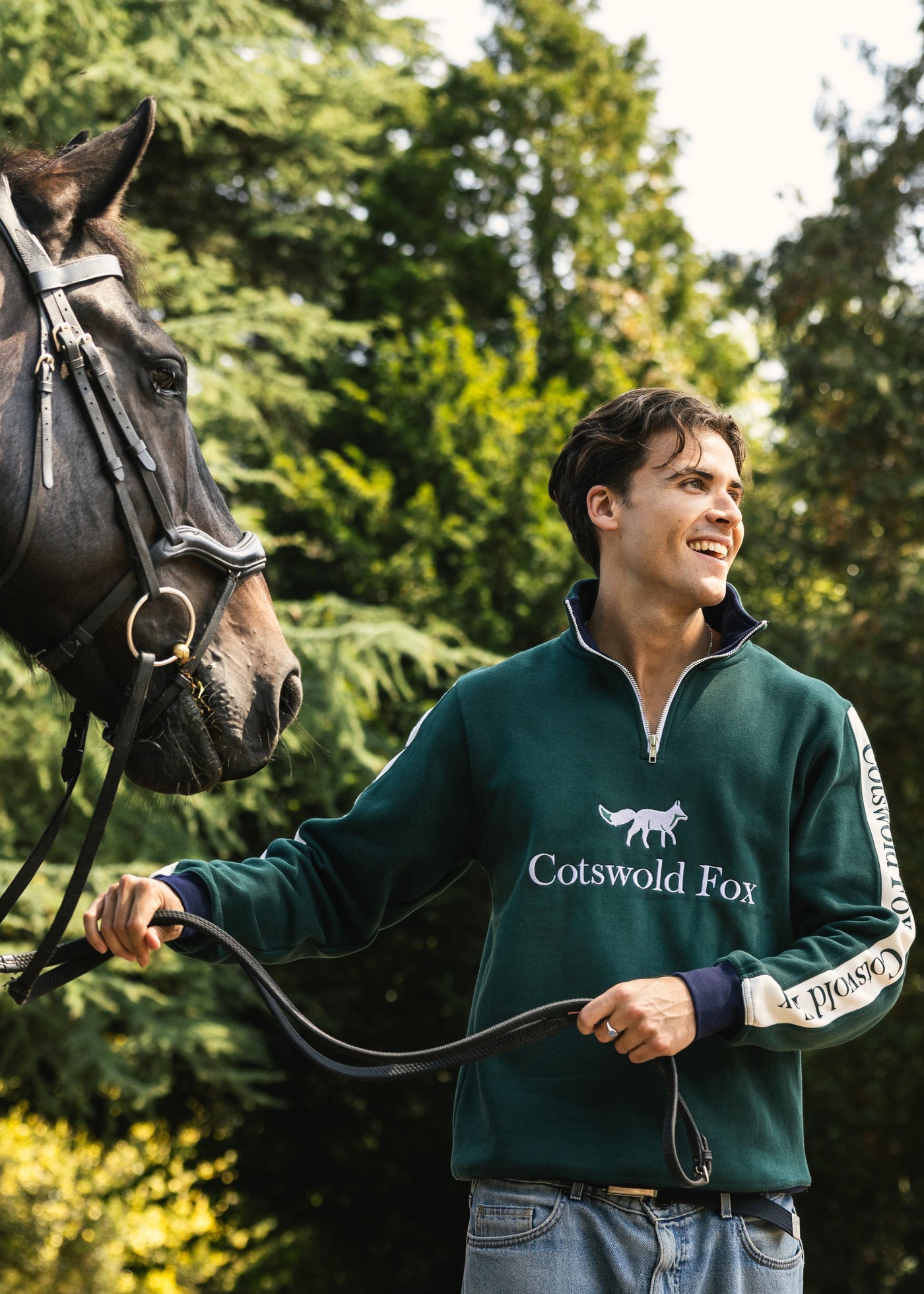 Cheltenham Unisex Quarter Zip | Green